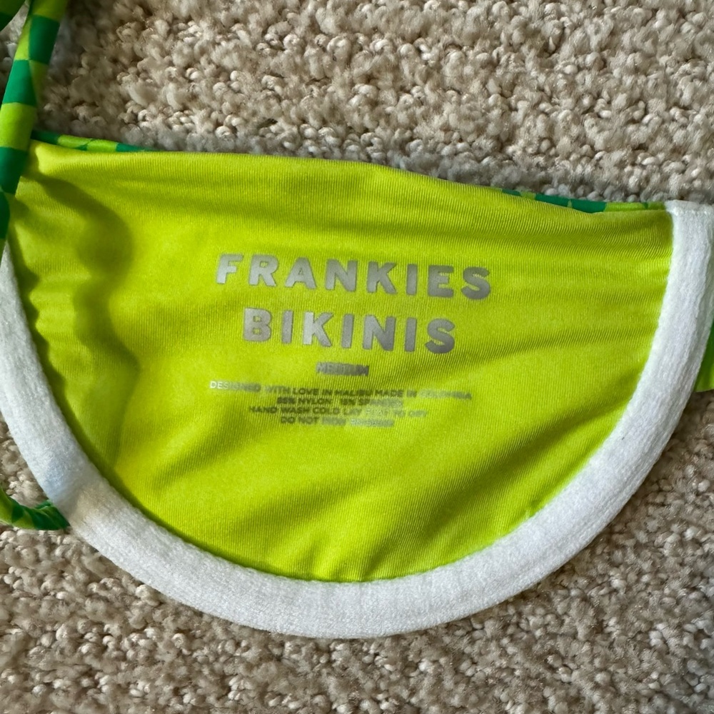 Frankie's Bikinis Green Chevron Bikini - Picture 3 of 4